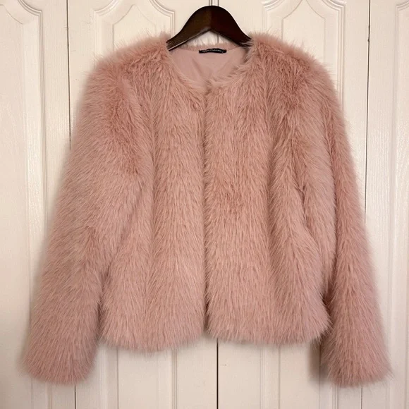 PRETTYGARDEN Pink Faux Fur Jacket - Picture 4 of 10